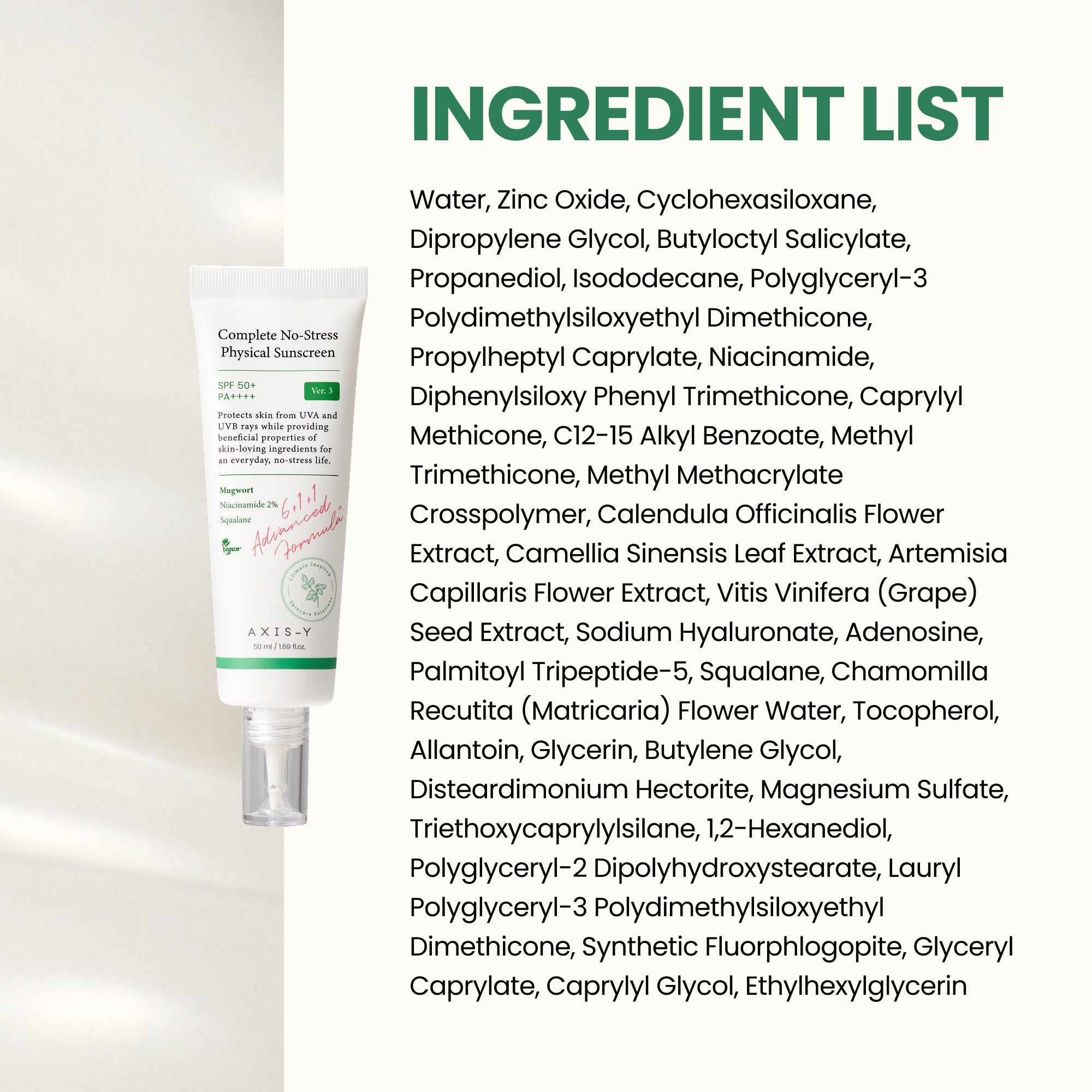 AXIS-Y Complete No-Stress Physical Sunscreen V.3