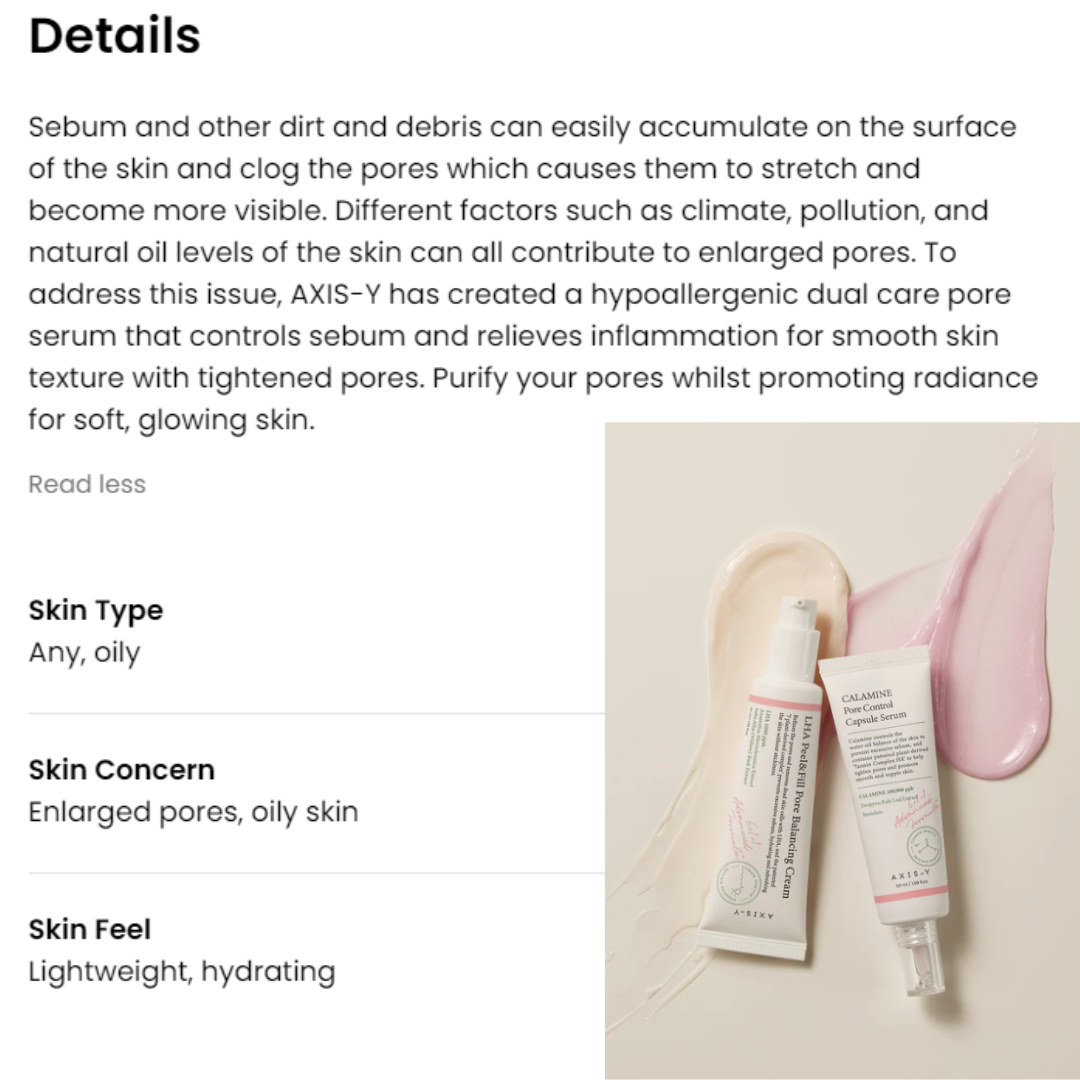 AXIS-Y CALAMINE Pore Control Capsule Serum