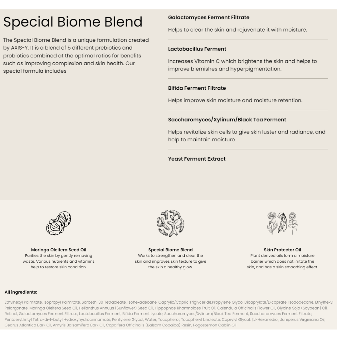 AXIS-Y Biome Resetting Moringa Cleansing Oil