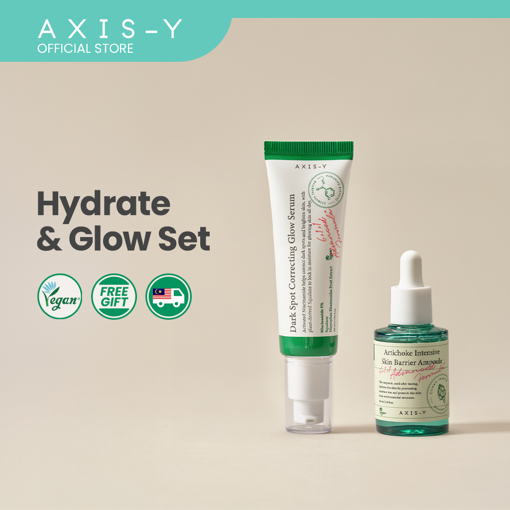 AXIS-Y Hydrate and Glow Set (Glow Serum 50ml + Artichoke Ampoule 30ml)
